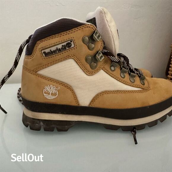 Timberland Women's Beige Ankle Hiking Boots Size 6.5 - Picture 9 of 9